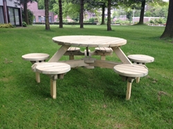 Afbeelding van Picknicktafel Rond 115cm doorsnee