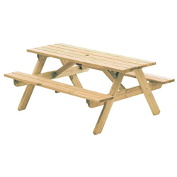 Afbeelding van Picknicktafel Wit 1.50m